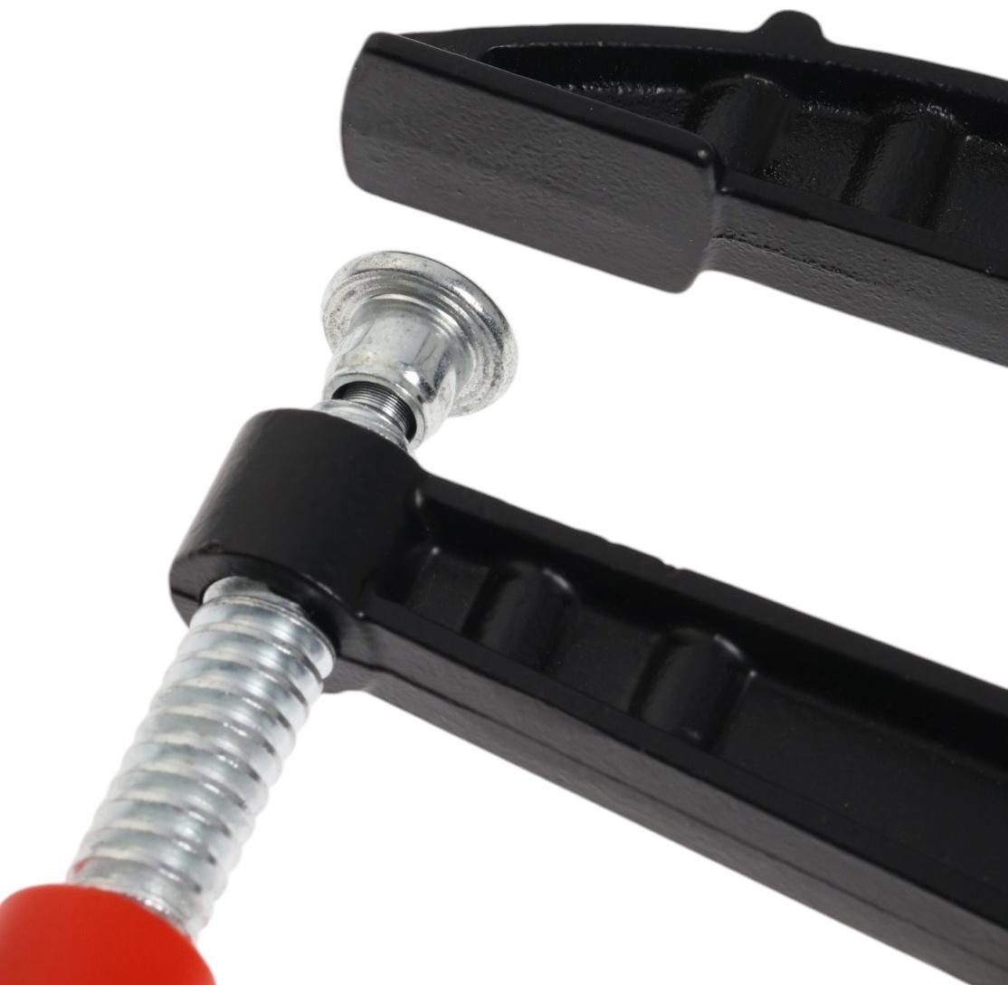 Струбцина F-образная усиленная ТУНДРА, тавровый профиль, 2К рукоятка, 300×80×380 мм