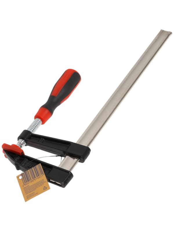 Струбцина F-образная усиленная ТУНДРА, тавровый профиль, 2К рукоятка, 300×80×380 мм