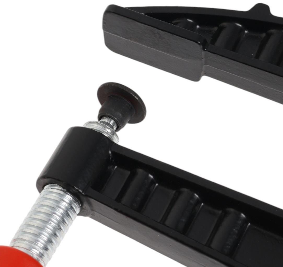 Струбцина F-образная усиленная ТУНДРА, тавровый профиль, 2К рукоятка, 300×120×390 мм