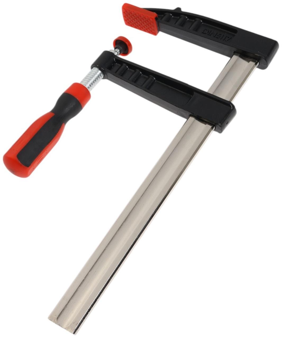 Струбцина F-образная усиленная ТУНДРА, тавровый профиль, 2К рукоятка, 300×120×390 мм