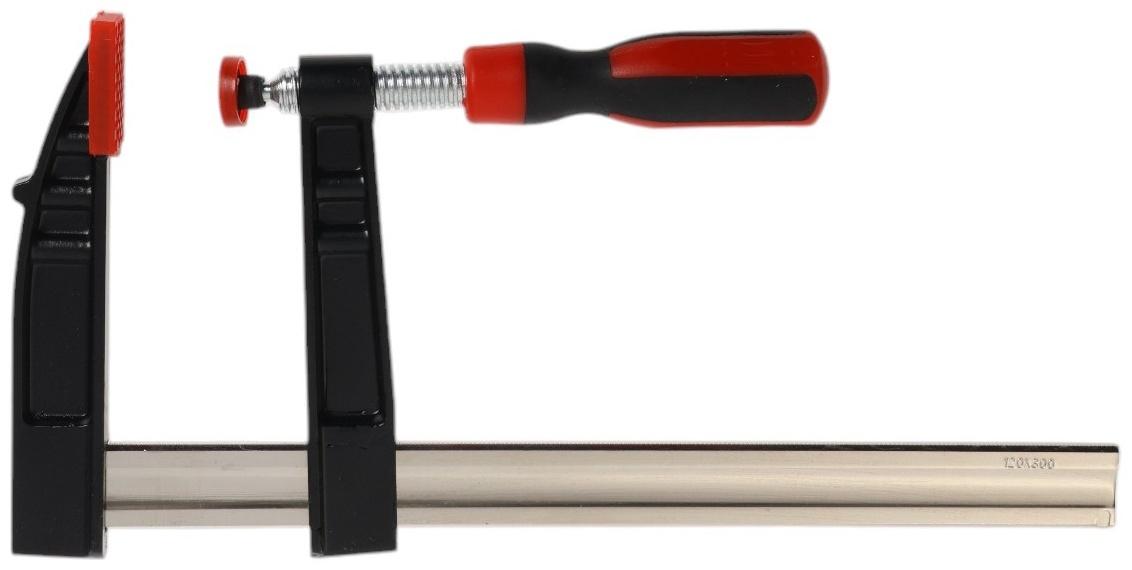 Струбцина F-образная усиленная ТУНДРА, тавровый профиль, 2К рукоятка, 300×120×390 мм