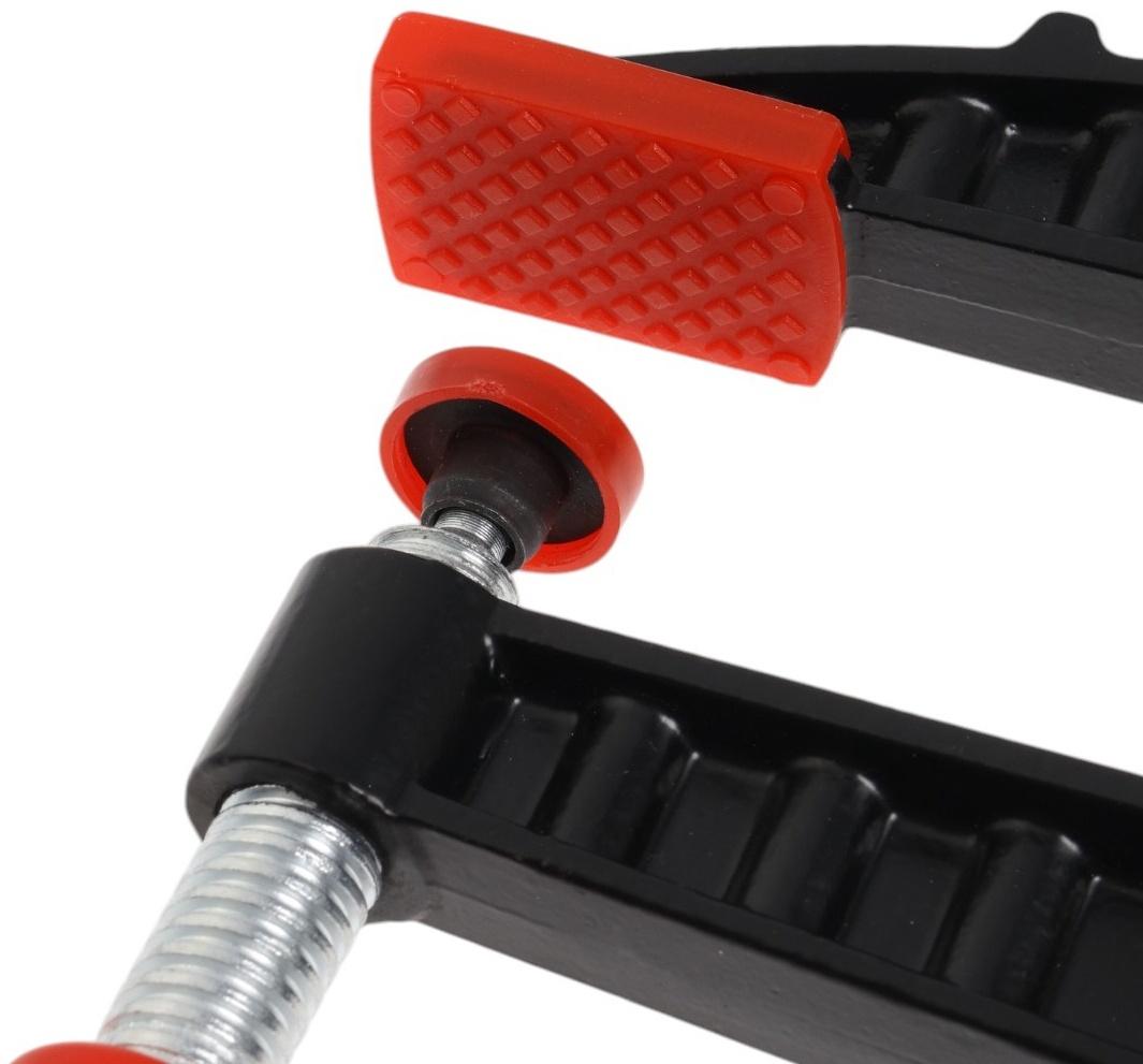 Струбцина F-образная усиленная ТУНДРА, тавровый профиль, 2К рукоятка, 300×120×390 мм