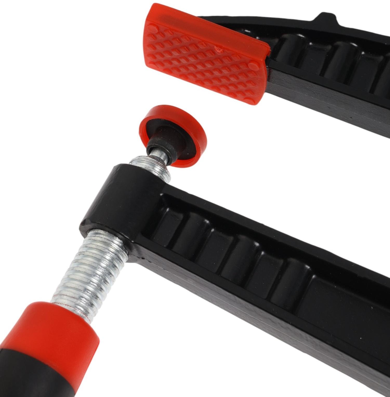 Струбцина F-образная усиленная ТУНДРА, тавровый профиль, 2К рукоятка, 500×120×590 мм