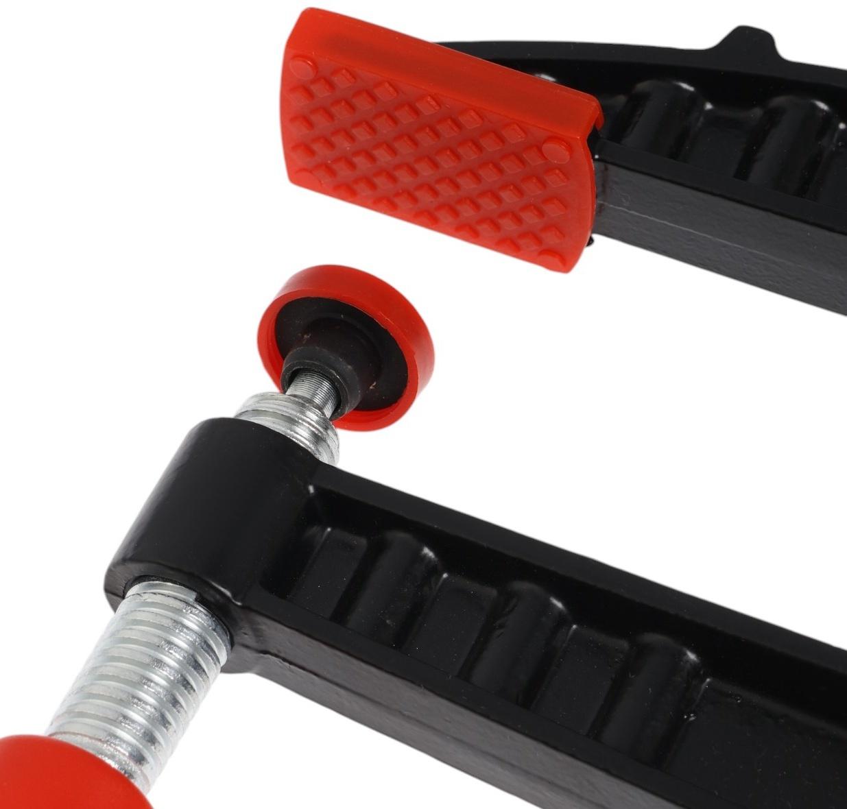 Струбцина F-образная усиленная ТУНДРА, тавровый профиль, 2К рукоятка, 800×120×890 мм