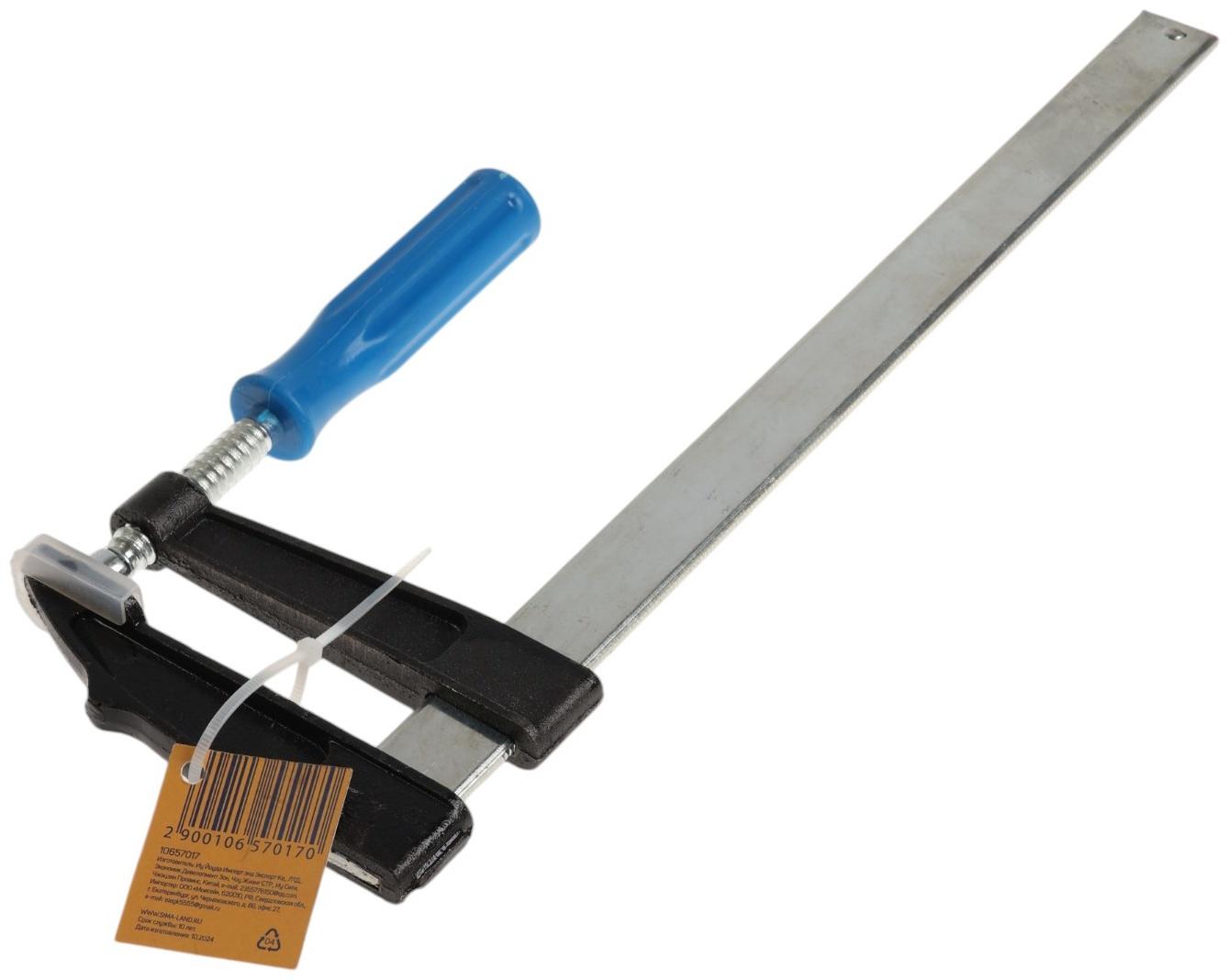 Струбцина F-образная ТУНДРА, пластиковая рукоятка, 300×80×380 мм