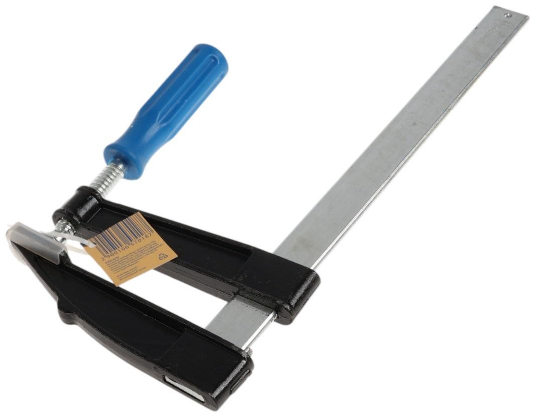 Струбцина F-образная ТУНДРА, пластиковая рукоятка, 300×120×390 мм