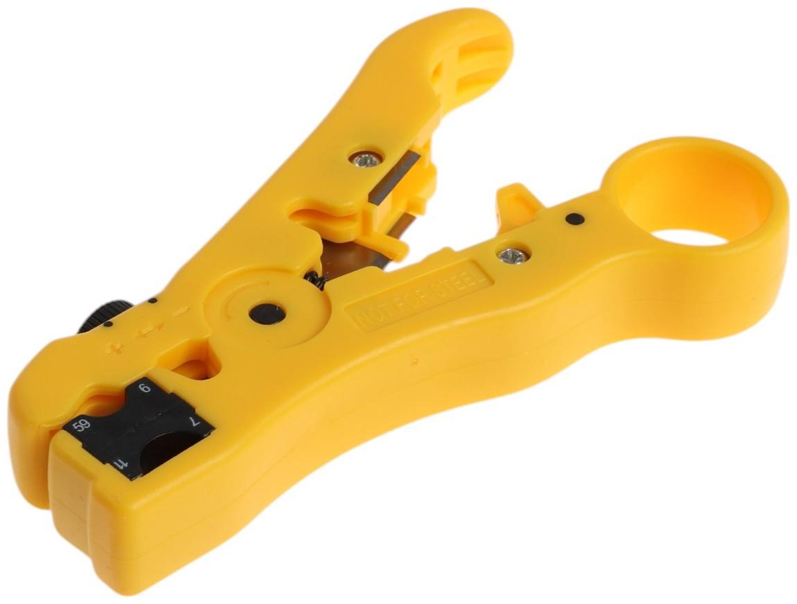 Стриппер ТУНДРА, для зачистки и обрезки витой пары, коаксиального кабеля RG-59/7/9/11