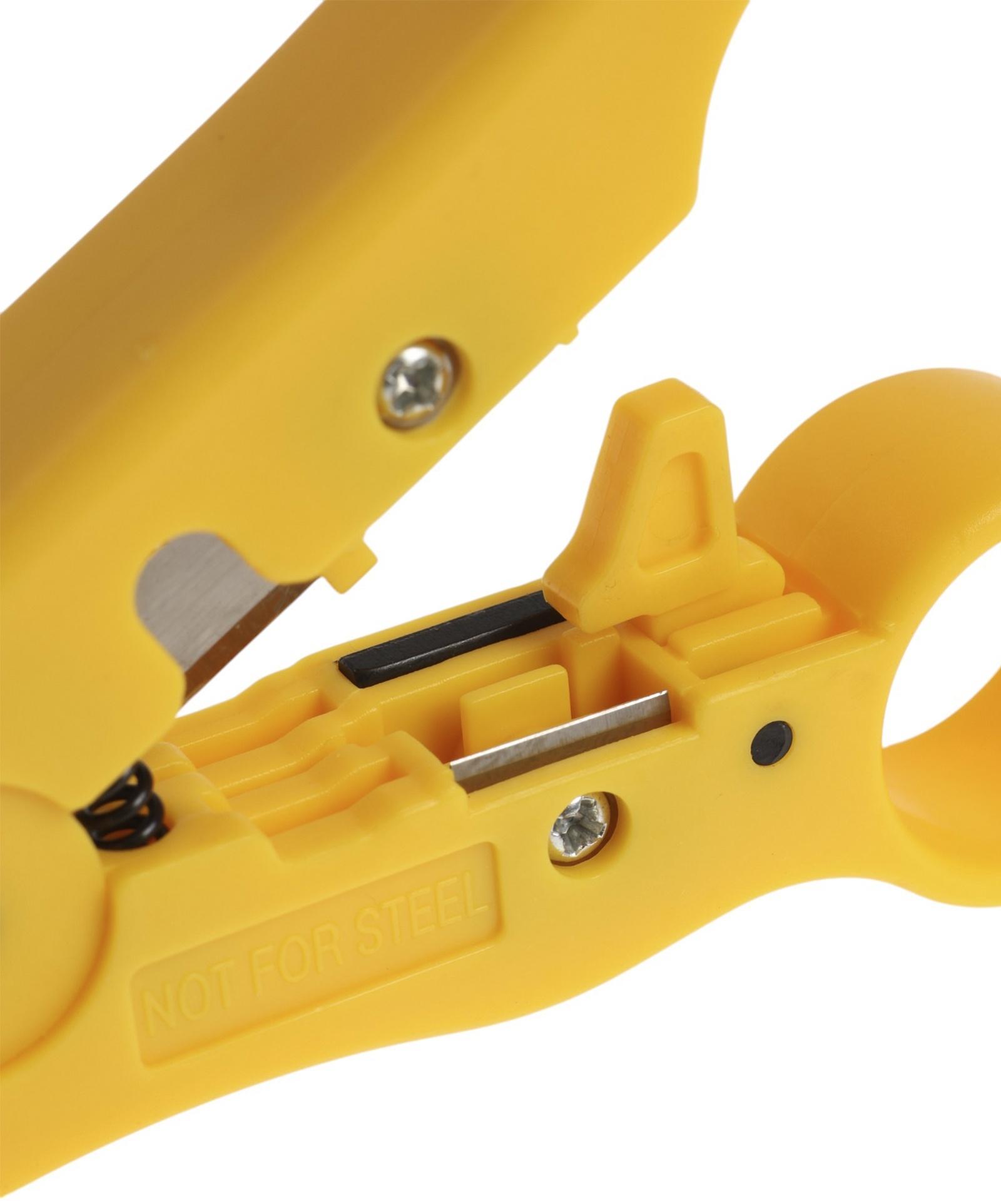 Стриппер ТУНДРА, для зачистки и обрезки витой пары, коаксиального кабеля RG-59/7/9/11