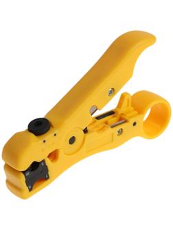 Стриппер ТУНДРА, для зачистки и обрезки витой пары, коаксиального кабеля RG-59/7/9/11