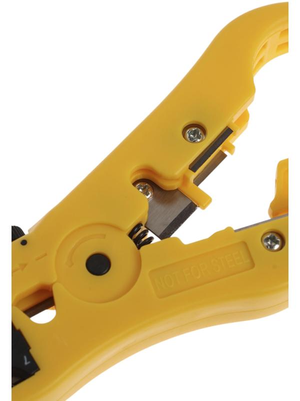 Стриппер ТУНДРА, для зачистки и обрезки витой пары, коаксиального кабеля RG-59/7/9/11