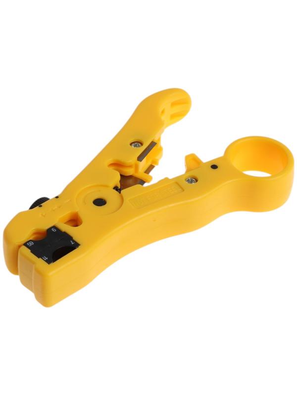 Стриппер ТУНДРА, для зачистки и обрезки витой пары, коаксиального кабеля RG-59/7/9/11