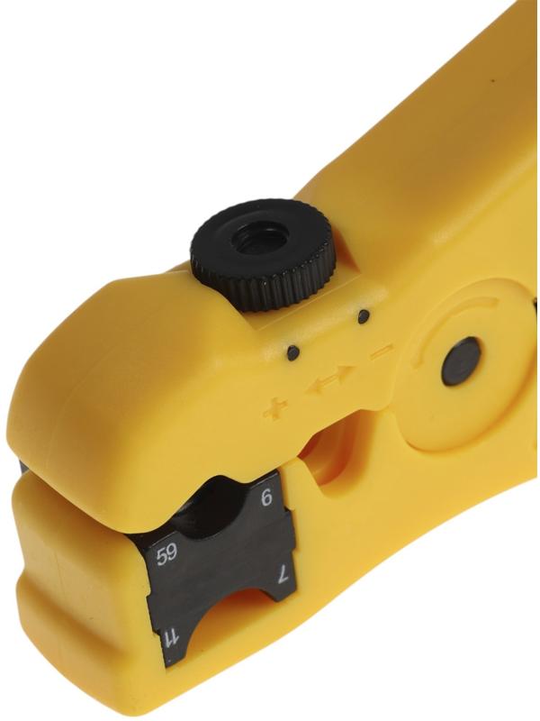 Стриппер ТУНДРА, для зачистки и обрезки витой пары, коаксиального кабеля RG-59/7/9/11