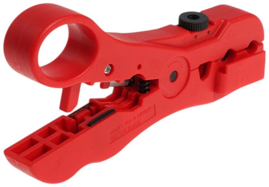 Стриппер ТУНДРА, для зачистки и обрезки витой пары, коаксиального кабеля RG-59/6/7/11