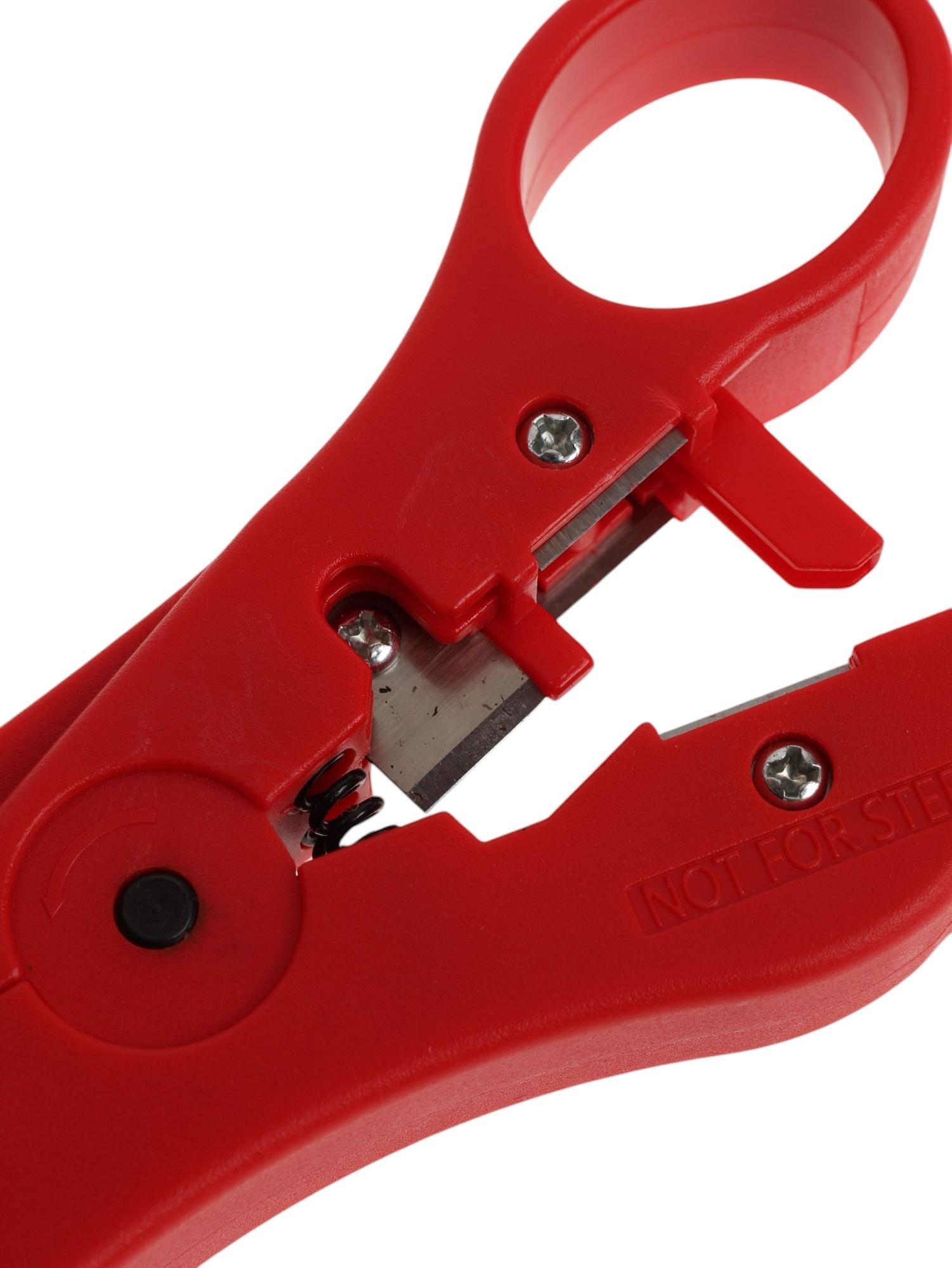 Стриппер ТУНДРА, для зачистки и обрезки витой пары, коаксиального кабеля RG-59/6/7/11