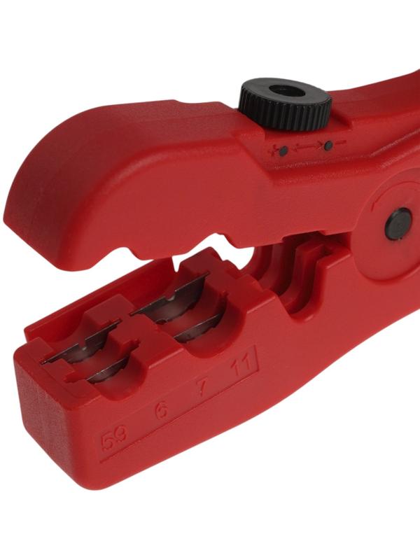 Стриппер ТУНДРА, для зачистки и обрезки витой пары, коаксиального кабеля RG-59/6/7/11