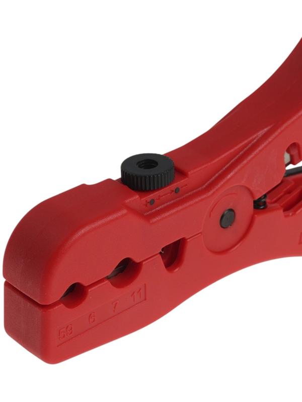 Стриппер ТУНДРА, для зачистки и обрезки витой пары, коаксиального кабеля RG-59/6/7/11