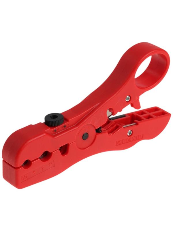 Стриппер ТУНДРА, для зачистки и обрезки витой пары, коаксиального кабеля RG-59/6/7/11