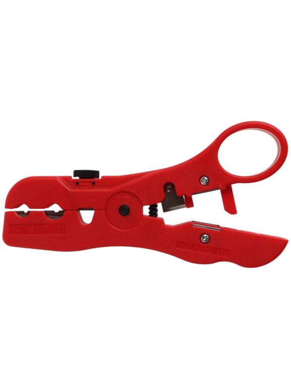 Стриппер ТУНДРА, для зачистки и обрезки витой пары, коаксиального кабеля RG-59/6/7/11