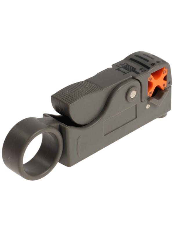 Стриппер ТУНДРА, для зачистки коаксиального кабеля RG-58/59, 4-6-8-12 мм