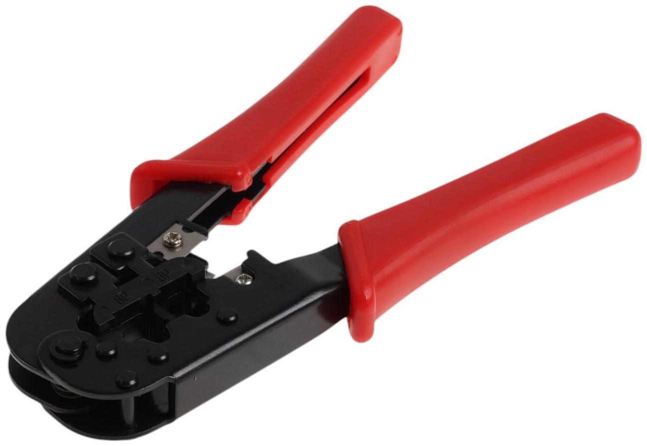 Кримпер ТУНДРА, для витой пары и телефонной линии RJ-45 8P 6P, горизонтальный обжим