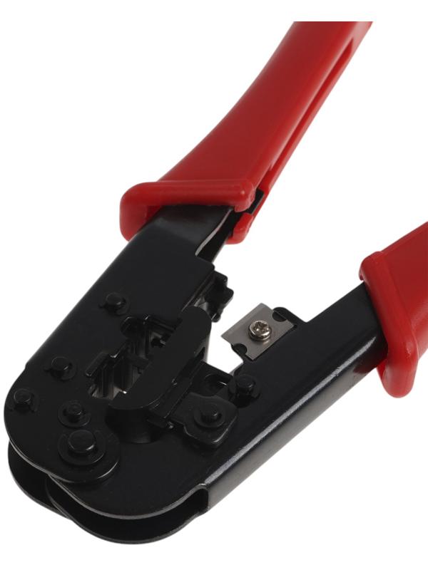 Кримпер ТУНДРА, для витой пары и телефонной линии RJ-45 8P 6P, горизонтальный обжим