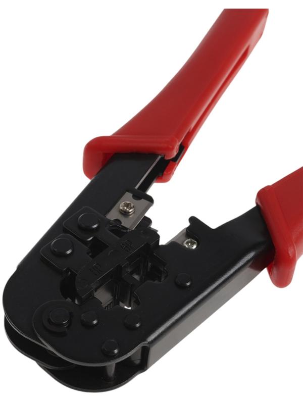 Кримпер ТУНДРА, для витой пары и телефонной линии RJ-45 8P 6P, горизонтальный обжим