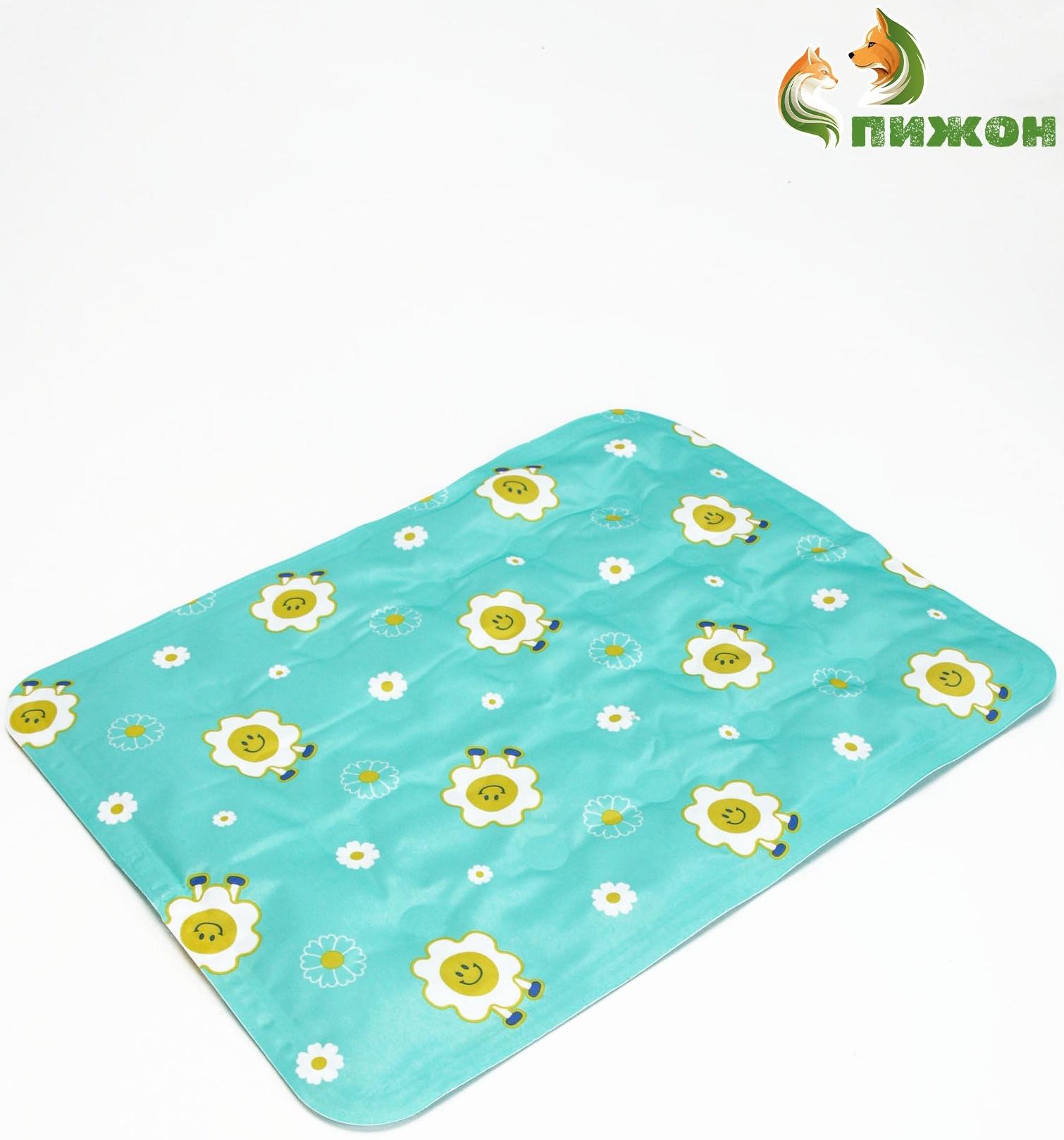 Коврик охлаждающий (гель), 40 х 30 см, ромашки