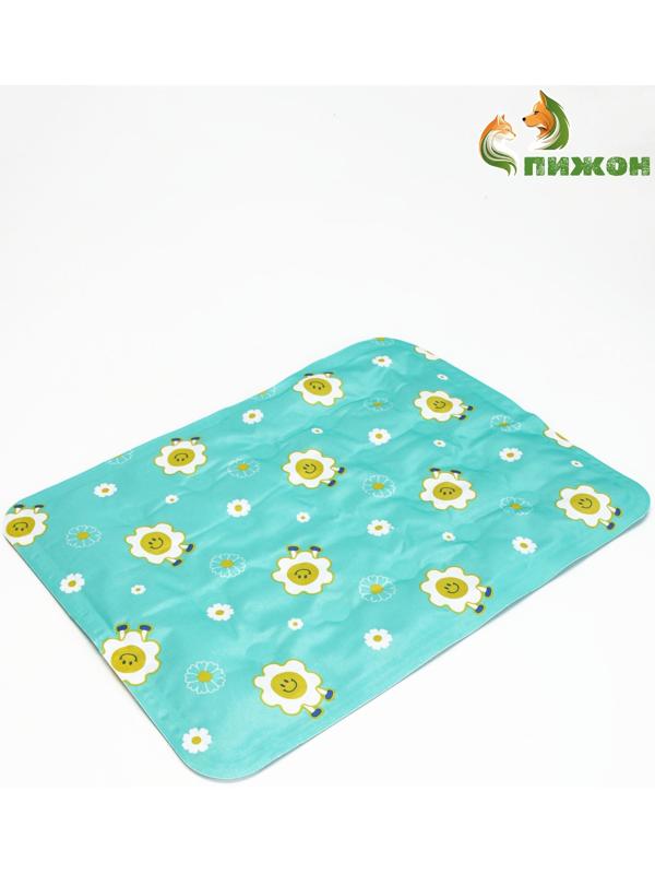 Коврик охлаждающий (гель), 40 х 30 см, ромашки