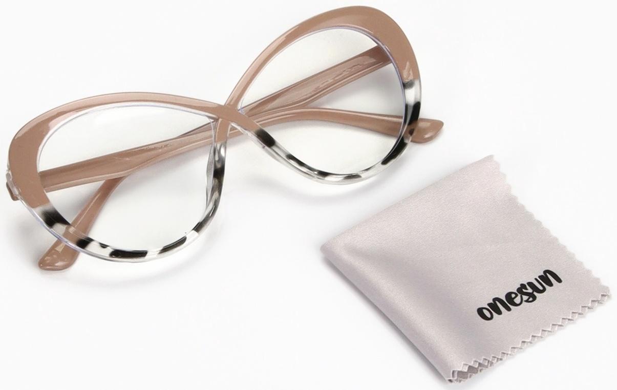 Очки женские имиджевые, прозрачные, дужка 14.2 см, ширина 14.1 см, линза 5.4×6.9 см