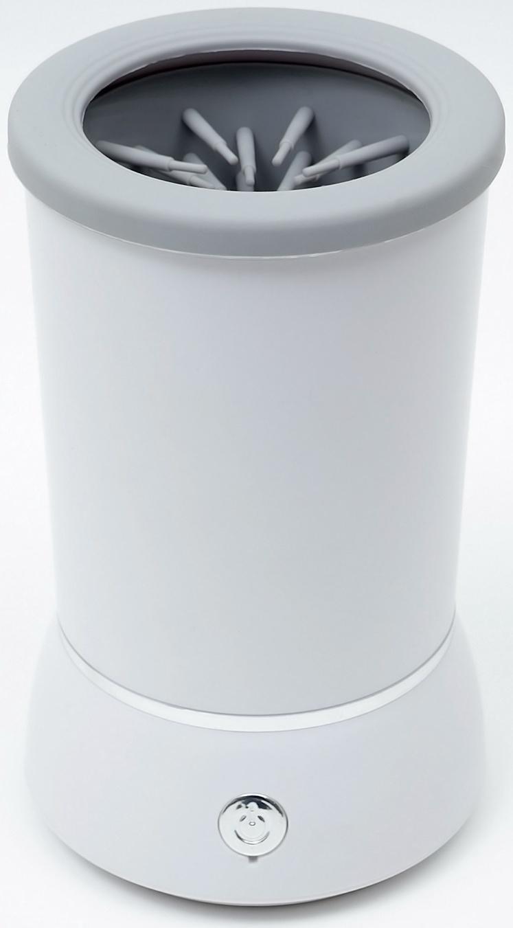 Лапомойка для собак и кошек FW-01, автоматическая, от батареек, белая