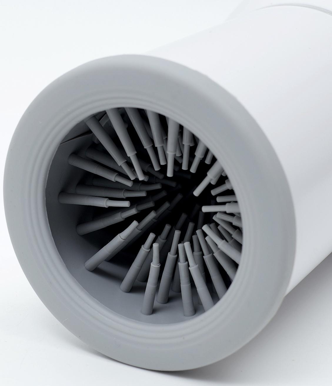 Лапомойка для собак и кошек FW-01, автоматическая, от батареек, белая