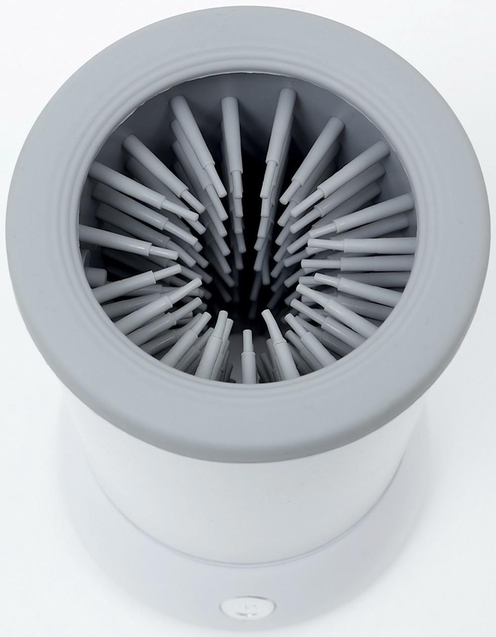 Лапомойка для собак и кошек FW-01, автоматическая, от батареек, белая