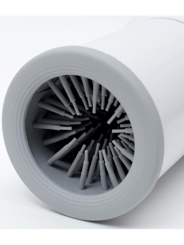 Лапомойка для собак и кошек FW-01, автоматическая, от батареек, белая