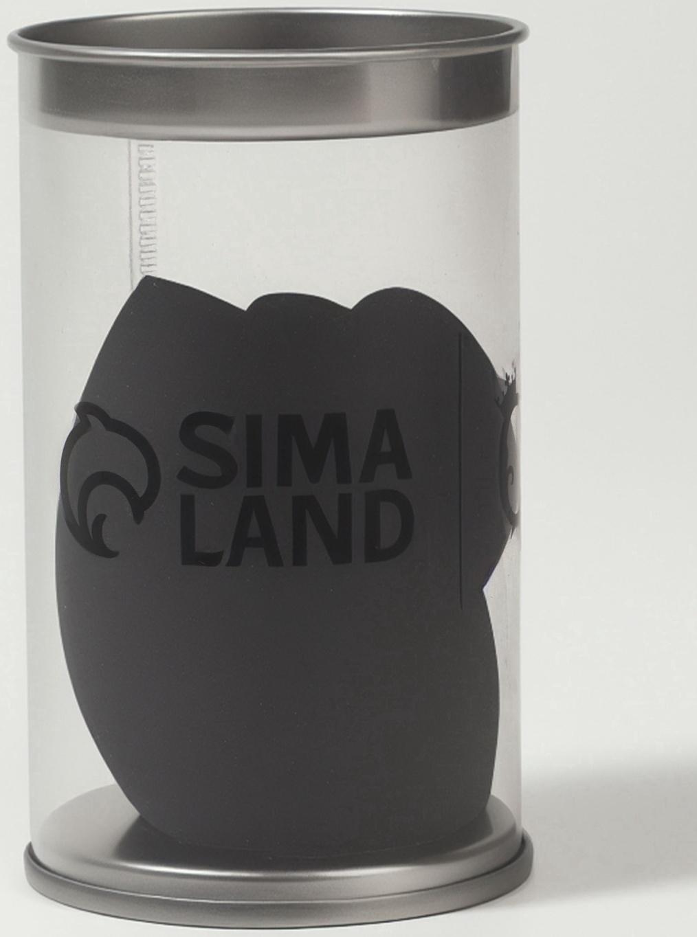 Спонжи для макияжа, в футляре, набор 2 шт.: спонж «капля», пуховка, чёрные