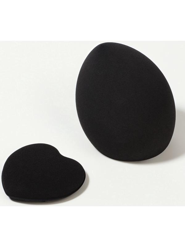 Спонжи для макияжа, в футляре, набор 2 шт.: спонж «капля», пуховка, чёрные