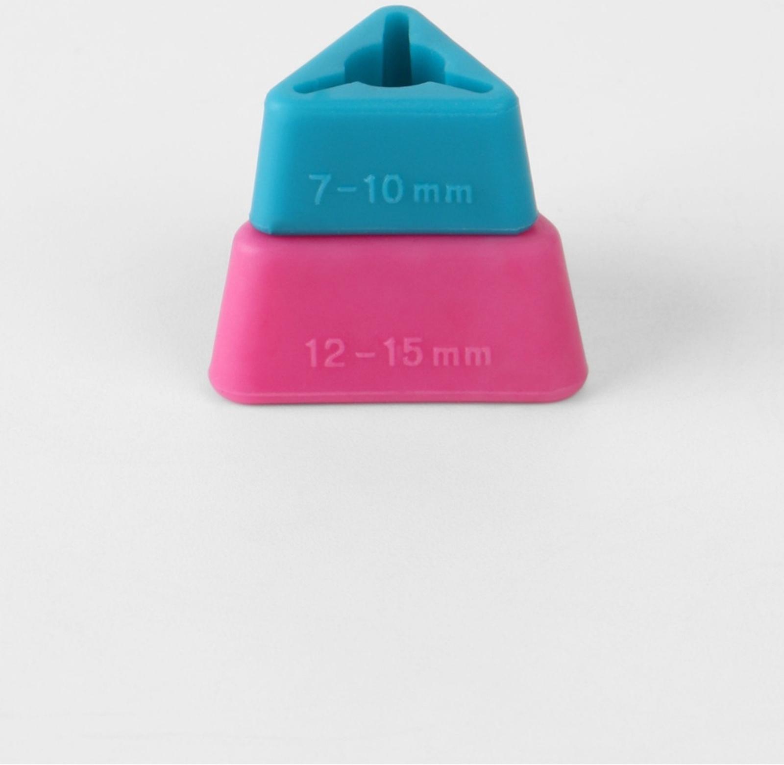 Держатели для спиц, треугольные, 2 шт., d=7-10 мм, 12-15 см, голубые, розовые