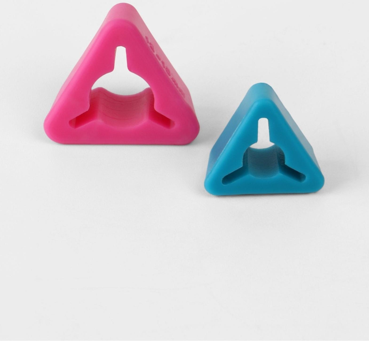 Держатели для спиц, треугольные, 2 шт., d=7-10 мм, 12-15 см, голубые, розовые
