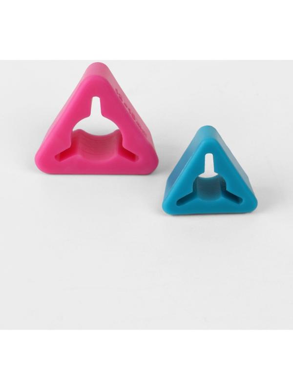 Держатели для спиц, треугольные, 2 шт., d=7-10 мм, 12-15 см, голубые, розовые