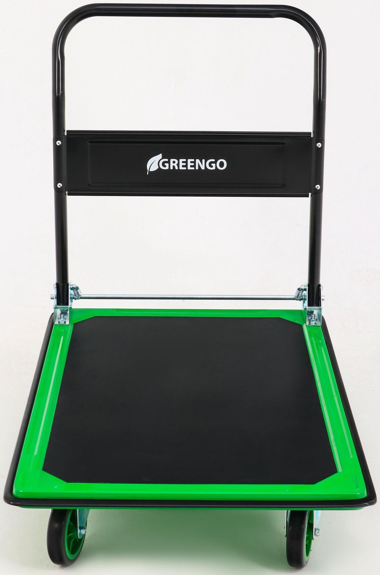 Тележка платформенная складная, для перевозки грузов, нагрузка до 300 кг, сталь, Greengo