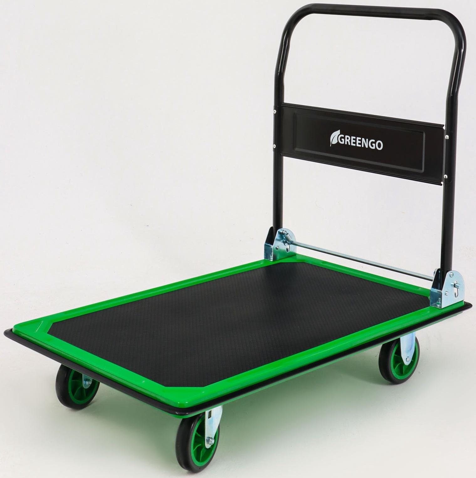 Тележка платформенная складная, для перевозки грузов, нагрузка до 300 кг, сталь, Greengo