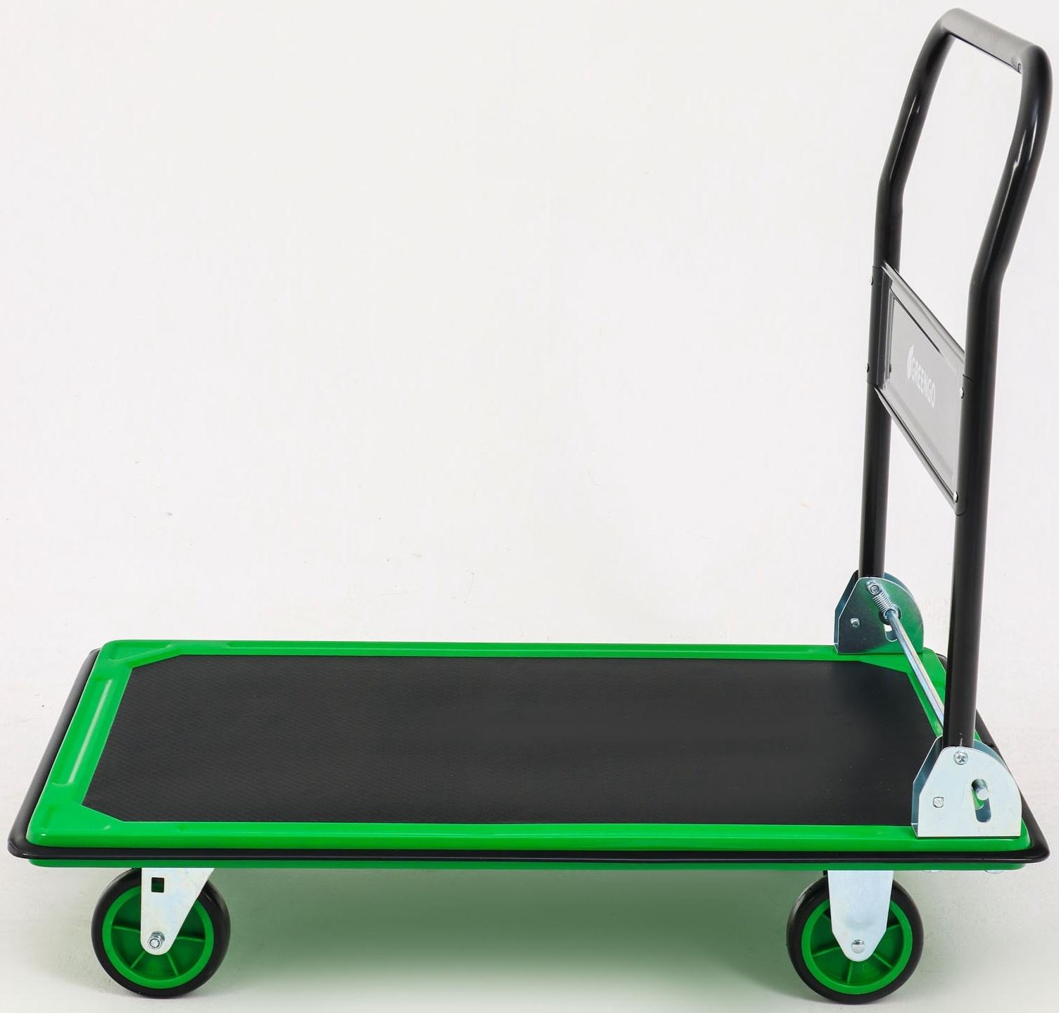 Тележка платформенная складная, для перевозки грузов, нагрузка до 300 кг, сталь, Greengo