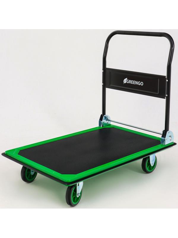 Тележка платформенная складная, для перевозки грузов, нагрузка до 300 кг, сталь, Greengo