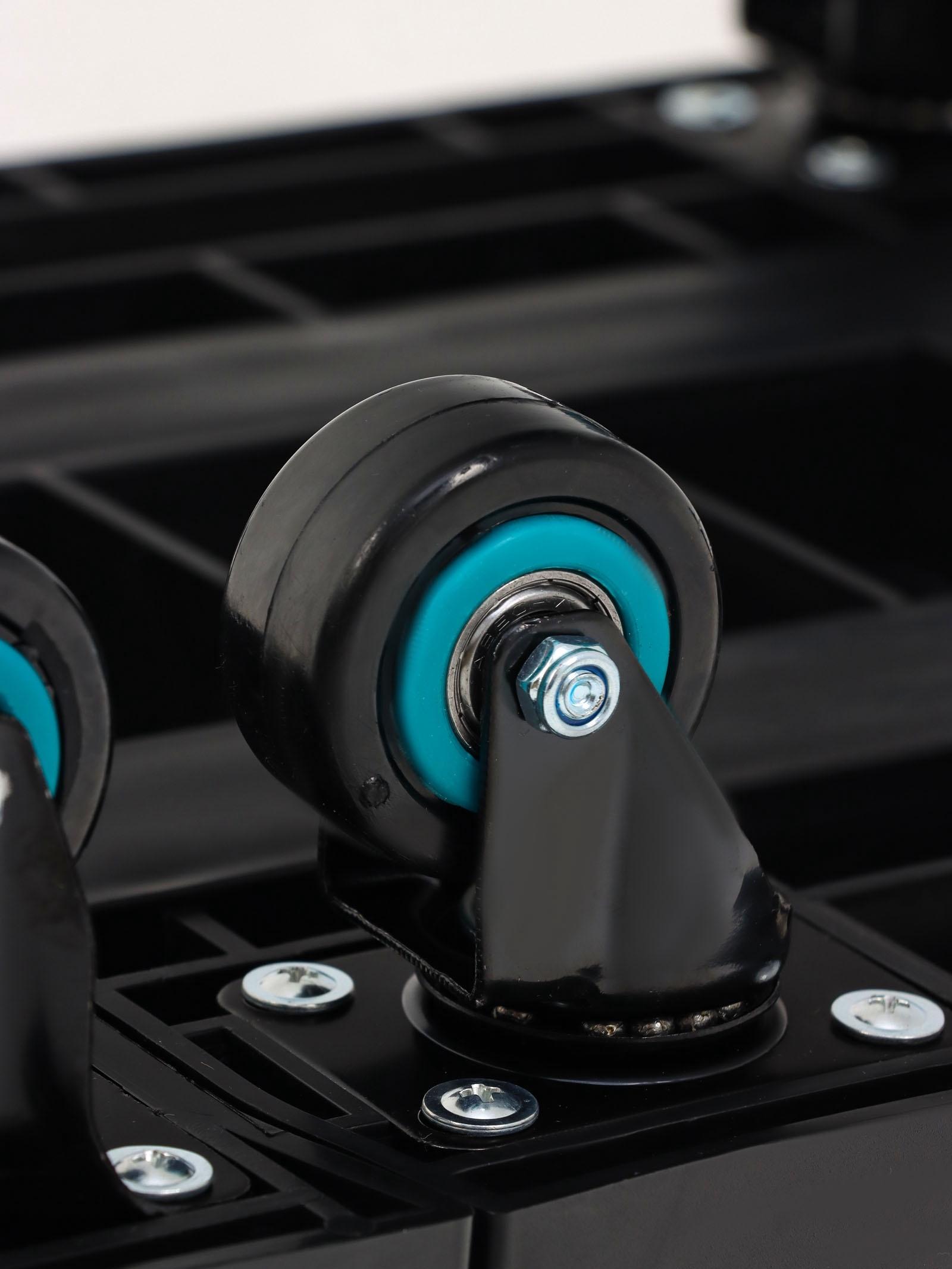 Тележка складная с раздвижной платформой, для перевозки грузов, нагрузка до 100 кг, телескопическая ручка, пластик, Greengo