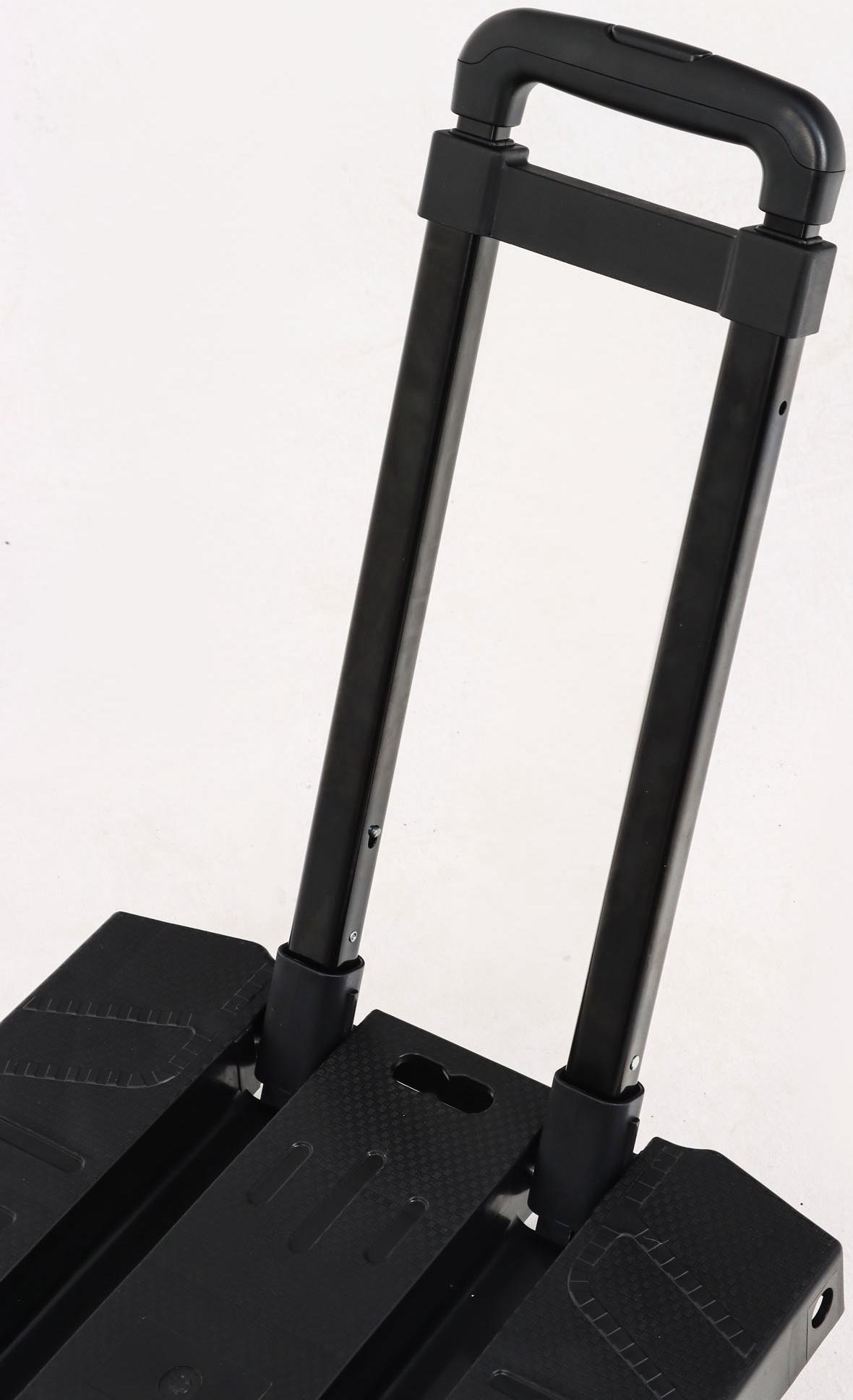 Тележка складная с раздвижной платформой, для перевозки грузов, нагрузка до 100 кг, телескопическая ручка, пластик, Greengo