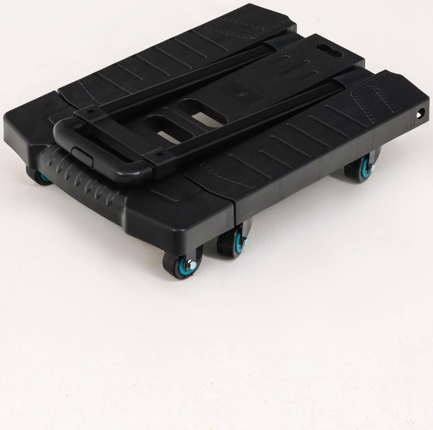 Тележка складная с раздвижной платформой, для перевозки грузов, нагрузка до 100 кг, телескопическая ручка, пластик, Greengo