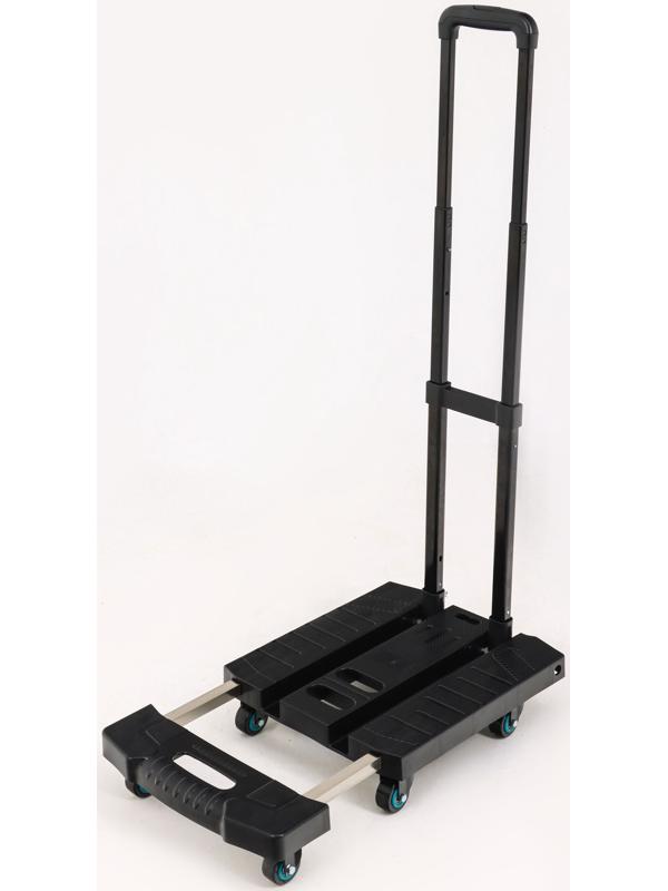 Тележка складная с раздвижной платформой, для перевозки грузов, нагрузка до 100 кг, телескопическая ручка, пластик, Greengo