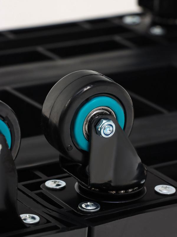 Тележка складная с раздвижной платформой, для перевозки грузов, нагрузка до 100 кг, телескопическая ручка, пластик, Greengo