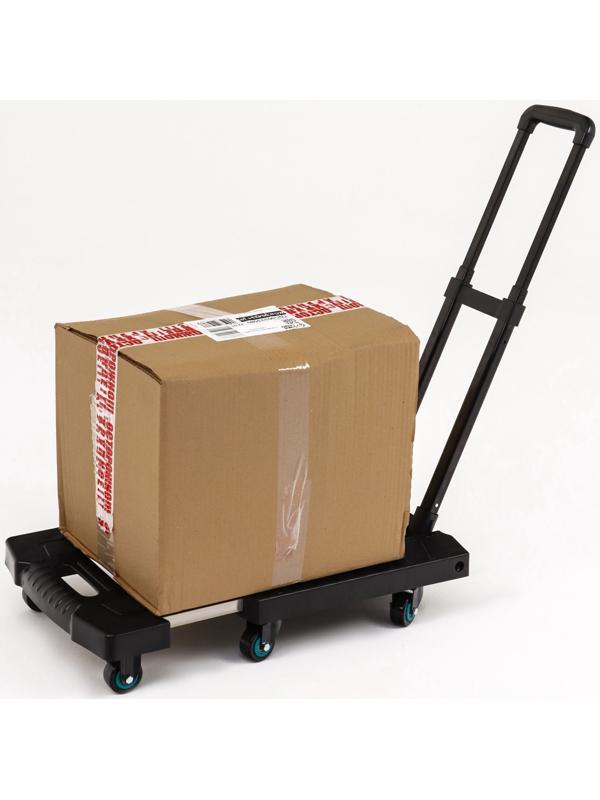 Тележка складная с раздвижной платформой, для перевозки грузов, нагрузка до 100 кг, телескопическая ручка, пластик, Greengo