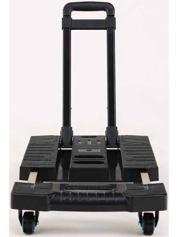 Тележка складная с раздвижной платформой, для перевозки грузов, нагрузка до 100 кг, телескопическая ручка, пластик, Greengo