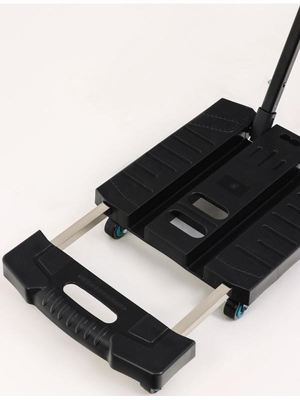 Тележка складная с раздвижной платформой, для перевозки грузов, нагрузка до 100 кг, телескопическая ручка, пластик, Greengo